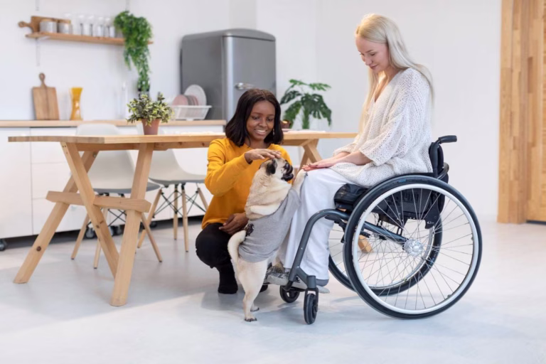full-shot-smiley-women-petting-dog (1)